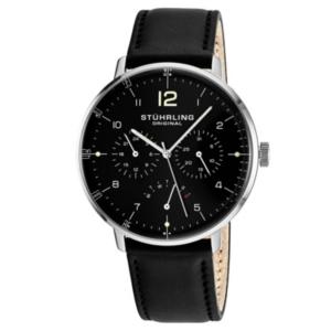 Stuhrling Original Men's Quartz Multifunction Genuine Horween Leather Strap Watch
