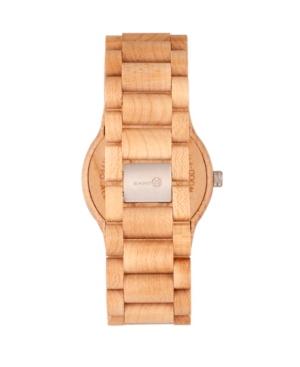 Earth Wood Bonsai Wood Bracelet Watch W/day/date Khaki-tan 45mm