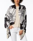 Calvin Klein Graphic Floral-print Soft Scarf & Wrap