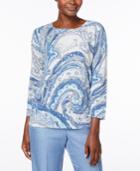 Alfred Dunner Paisley Studded Sweater