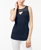 Inc International Concepts Petite Illusion Keyhole Top, Only At Macy's