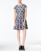 Maison Jules Denim Lace Fit & Flare Dress, Only At Macy's