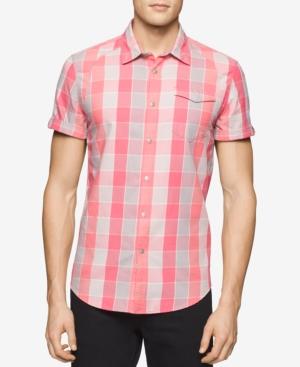 Calvin Klein Jeans Men's Twill Checked Short-sleeve Shirt