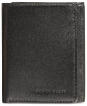 Perry Ellis Men's Leather Gramercy Slim Trifold Wallet