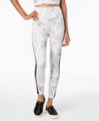 Material Girl Juniors' Contrast-stripe Printed Leggings, Created For Macy's
