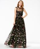 City Studios Juniors' Ruffle-trim Embroidered Gown, A Macy's Exclusive Style