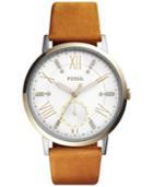 Fossil Women's Gazer Brown Leather Strap Watch 40mm Es4161