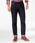 Tommy Hilfiger Men's Selevedge Straight-fit Dark Wash Jeans