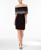 Msk Petite Embellished Off-the-shoulder Dress