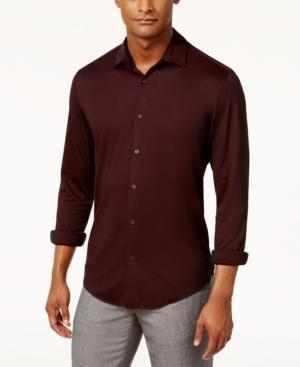 Alfani Men's Heathered Stretch Shirt, Created For Macy's