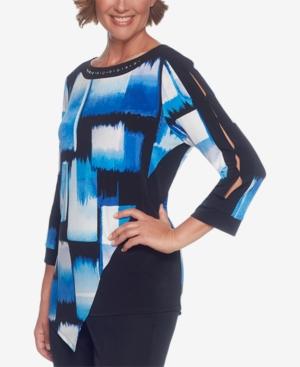Alfred Dunner High Roller Embellished Asymmetrical Top