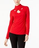 Inc International Concepts Mock-neck Cutout Top, Created For Macy's