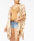 American Rag Juniors' Feather-print Kimono