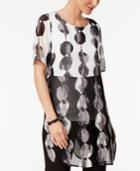 Alfani Printed Colorblocked Tunic, Created For Macy's