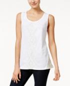 Style & Co. Embroidered Tank Top, Only At Macy's