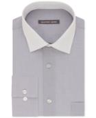 Geoffrey Beene Men's Classic/regular Fit Wrinkle Free Aloe Wash Grey Solid Dress Shirt