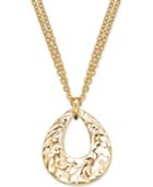 Erwin Pearl Atelier For Charter Club Gold-tone Enamel Swirl Pendant Necklace, Created For Macy's