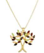 Victoria Townsend Multi-stone (2-1/3 Ct. T.w.) Tree Pendant Necklace In 18k Gold-plated Sterling Silver