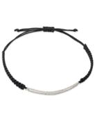 Diamond Double Bar Parachute Cord Bracelet In (1/6 Ct. T.w.)