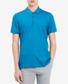 Calvin Klein Men's Feeder Stripe Liquid Cotton Polo