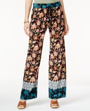 Be Bop Juniors' Mixed-print Palazzo Pants