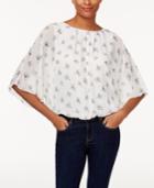Vince Camuto Printed Batwing Top