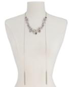 I.n.c. Stone Flower & Tassel 60 Slider Necklace, Created For Macy's