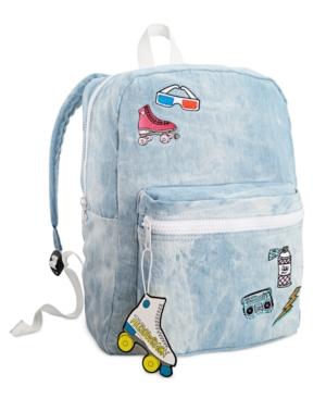 In Awe Of You By Awesomenesstv Juniors' Patch Denim Backpack