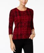 Charter Club Petite Printed Top, Only At Macy's