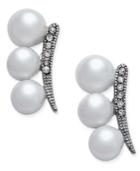 Inc International Concepts Silver-tone Imitation Pearl Stud Earrings, Only At Macy's