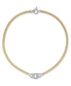 Diamond Link Mesh Collar Necklace (1/3 Ct. T.w.) In 14k Gold-plated Sterling Silver