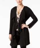 Thalia Sodi Open-front Belted Draped Trench, Only At Macy's