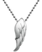 Alex Woo Little Faith Wing Pendant In Sterling Silver