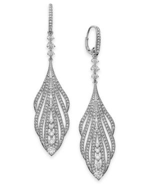 Danori Crystal & Pave Leaf Drop Earrings, Created For Macy's
