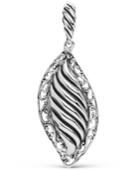 Carolyn Pollack Ribbed Scroll Pendant Enhancer In Sterling Silver