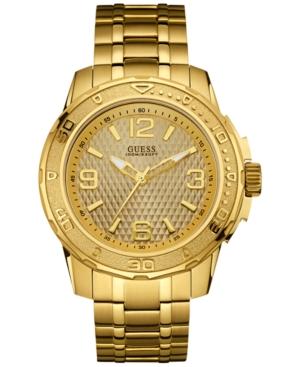 Guess Men's Gold-tone Stainless Steel Bracelet Watch 46mm U0681g2