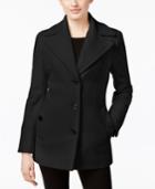 Calvin Klein Petite Wool-cashmere Single-breasted Peacoat