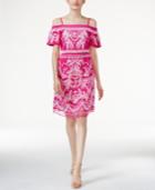 Inc International Concepts Embroidered Cold-shoulder Dress, Created For Macy's
