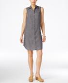 Style & Co. Sleeveless Denim Shirtdress, Only At Macy's