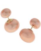 Dyed Pink Cultured Freshwater Pearl (8 & 12mm) Front And Back Earrings In 14k Gold