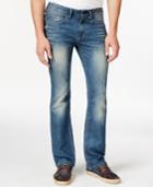 Buffalo David Bitton King X Slim-fit Boot-cut Sandblasted And Vintage Wash Jeans