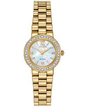 Citizen Women's Eco-drive Gold-tone Stainless Steel Bracelet Watch 23mm Ew9822-59n