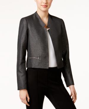 Calvin Klein Metallic Open-front Jacket