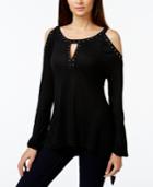Inc International Concepts Studded Cold-shoulder Top, Only At Macy's