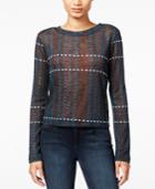 Bar Iii Sheer Knit Crop Top, Only At Macy's