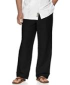 Cubavera Big And Tall Pants, Drawstring Linen-blend 32 Length Pants