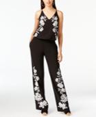 Inc International Concepts Floral-applique Jumpsuit, Only At Macy's