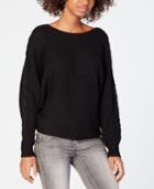 American Rag Juniors' Lace-up-sleeve Sweater, Created For Macy's