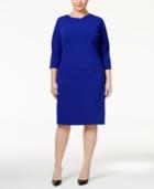Calvin Klein Plus Size Drape-neck Sheath Dress