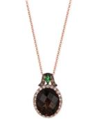 Le Vian Chocolatier Crazy Collection Multi-stone (3-4/5 Ct. T.w.) And Diamond (1/3 Ct. T.w.) Pendant Necklace In 14k Rose Gold